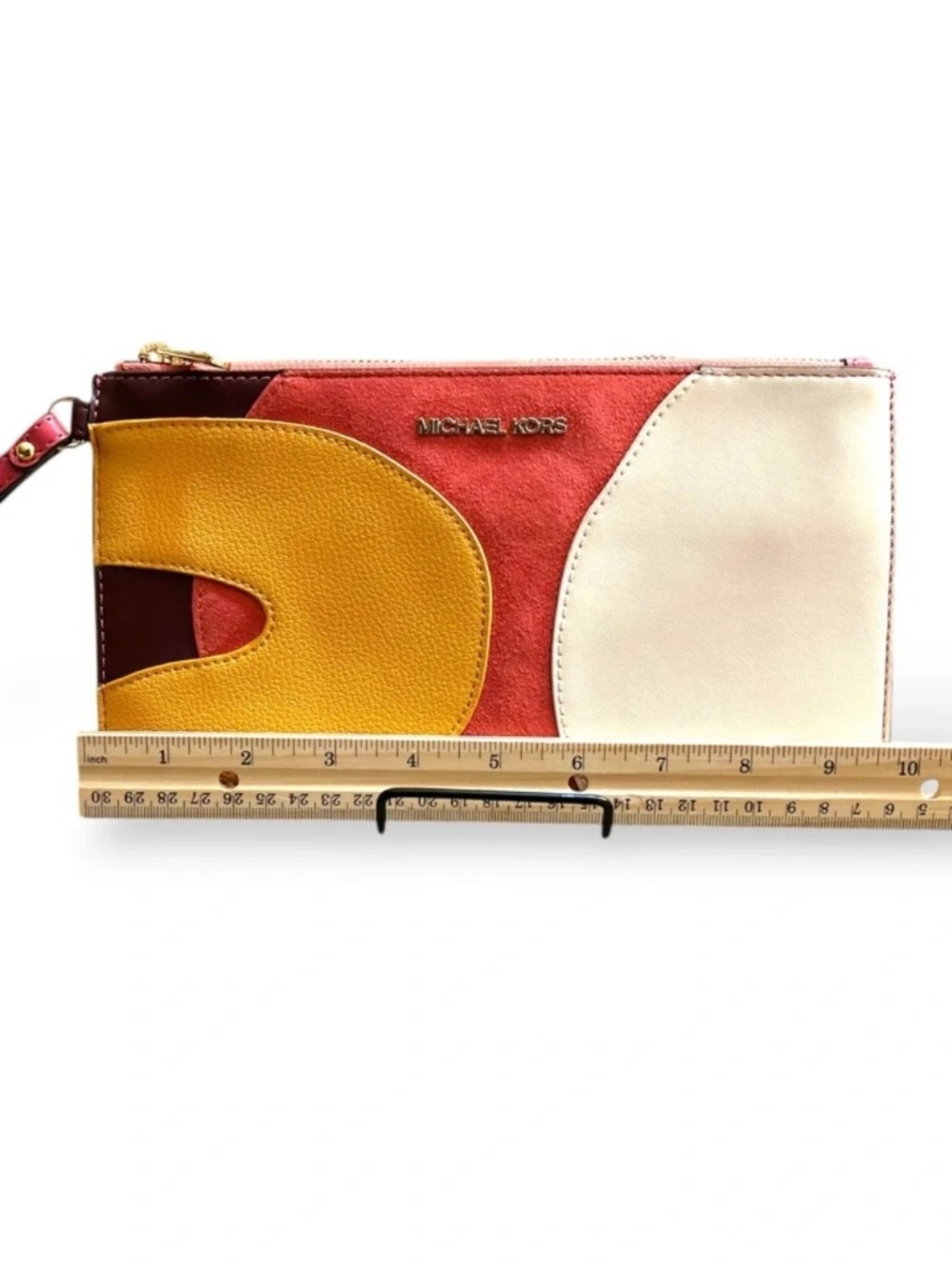 Michael Kors NWOT Large Colorblock Wristlet 35F4GTVW7Y - Picture 4 of 8